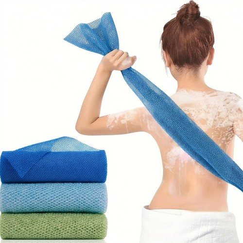 Exfoliating shower towel - towel, for