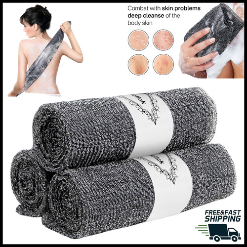 3pc exfoliating shower towel - shower,