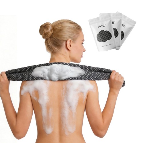 Exfoliating shower towel - shower,