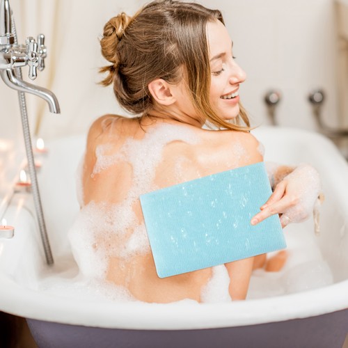 Exfoliating long back bath - exfoliating,